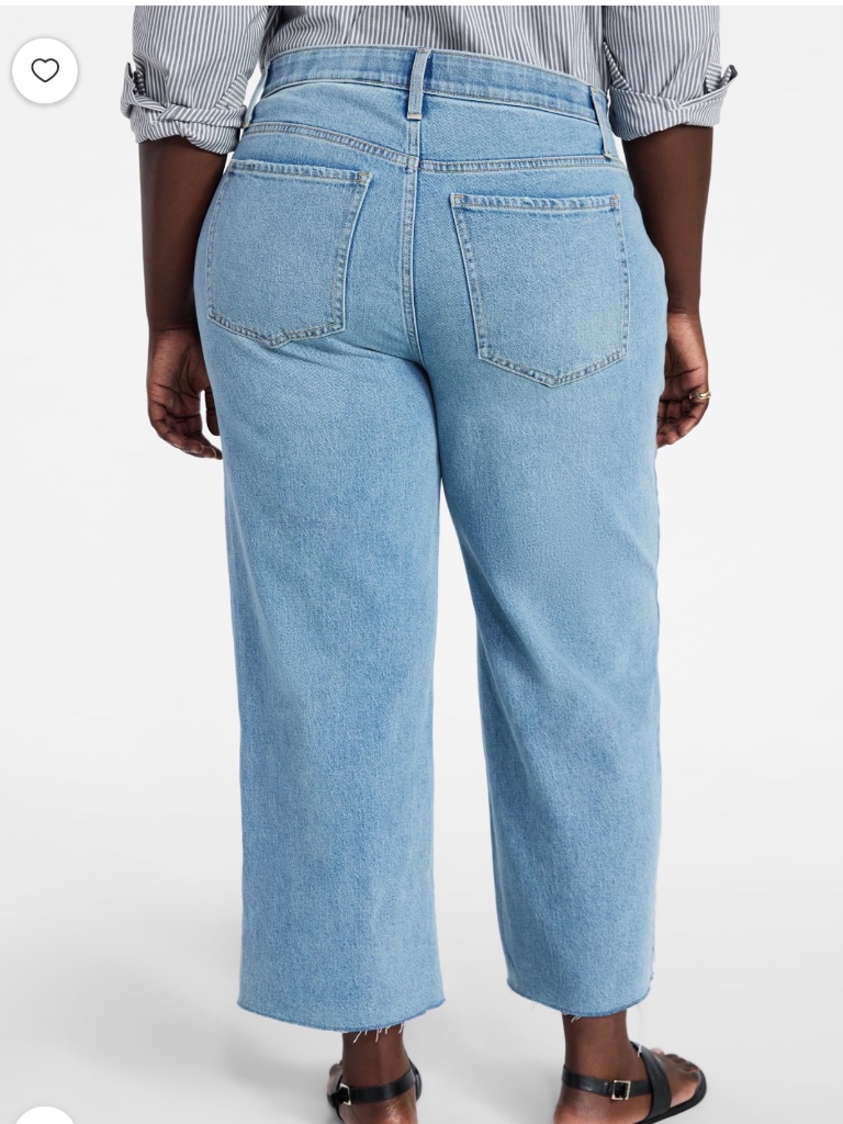 Terra And Sky Women’s Plus Charlotte Wash Wide Leg Ankle Cut Jeans Size 18w Nwt — image 4 of 7